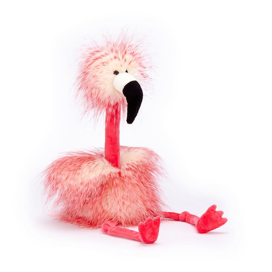 Jellycat New Tags On Flo Moflingo 13” Sitting The Pink Flamingo Plush Stuffed 