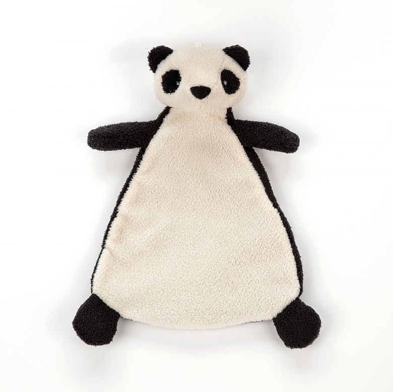 Jellycat Pippet Panda Blanket Soother Black Comforter Retired Bear for sale online