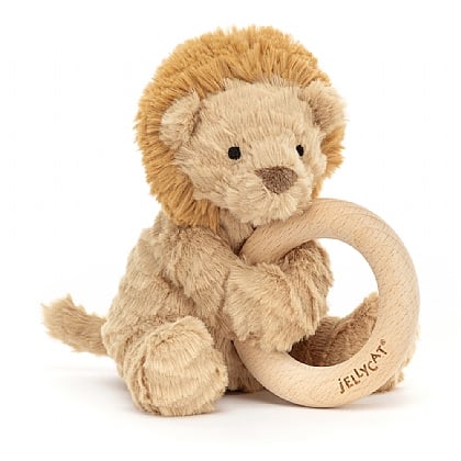 Fuddlewuddle Lion Wooden Ring Toy